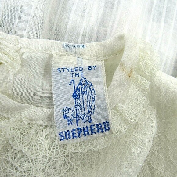 Vintage Infant Blessing Christening Gown White Styled By The Shepard 2200 - Picture 7 of 7